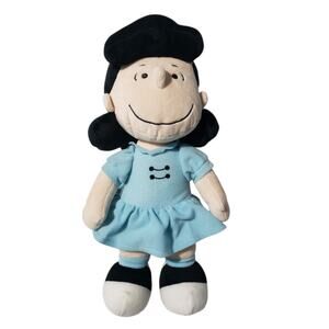 Kohl's Cares Lucy Peanuts 14" Plush Doll 2019 Stuffed Toy Black Hair‎ Blue Dress